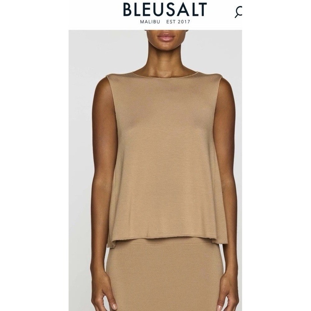 EUC Bleusalt Malibu Women's Swing Top  Tank Camel Brown Sz 4 XL $120 Signature